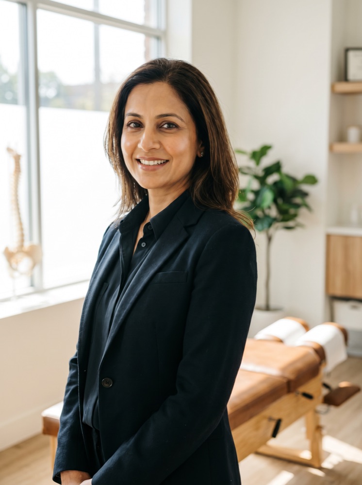 Chiropractor in a modern clinic